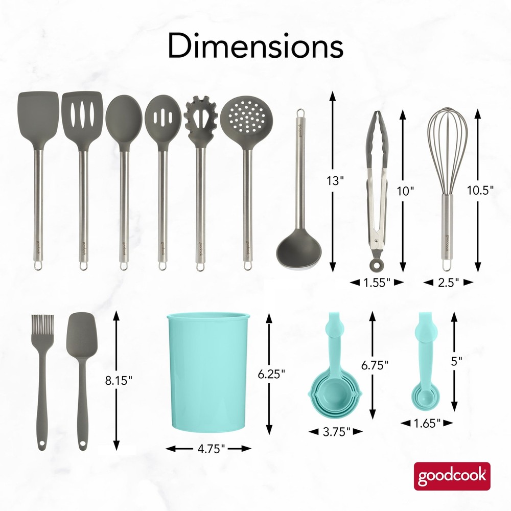 GoodCook PRO 20 Piece Kitchen Tools & Gadget with Crock Set