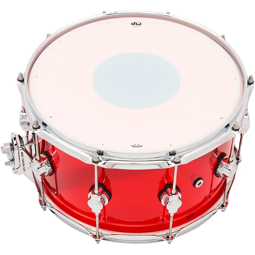 DW Design Series Acrylic Ruby Snare Drum 14 x 8 in. Ruby Glass