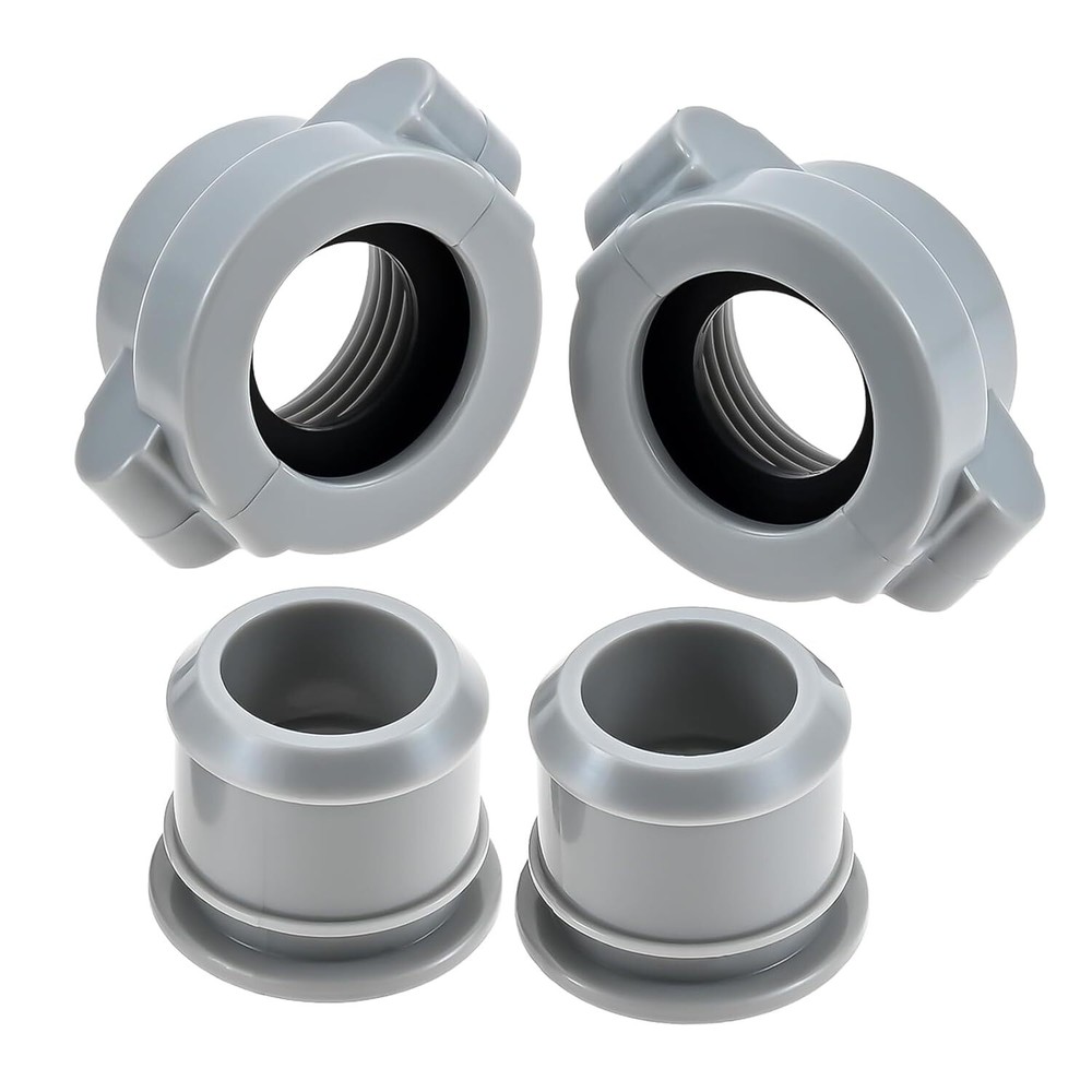 2PCS Replaceables Lay-Z-Spa B/C Water Pipe Grey Coupling Screw Nut Connector