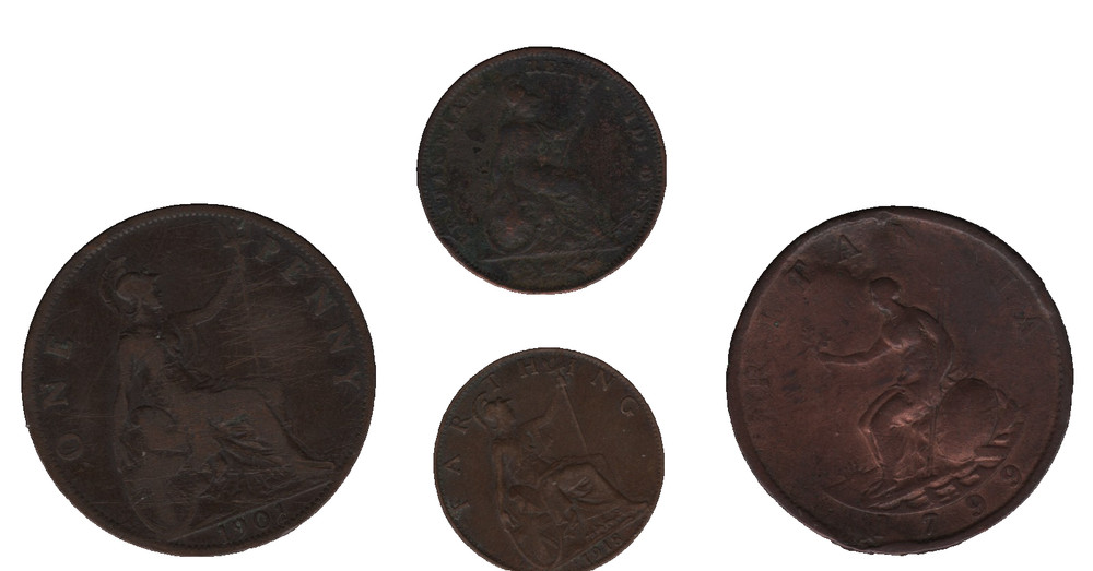 Old British Coins x6 – Mixed Dates – Bulk Lot