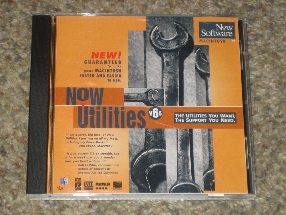 Now Utilities Version 6.0 for Mac OS CD 1996 Now Software, Inc.