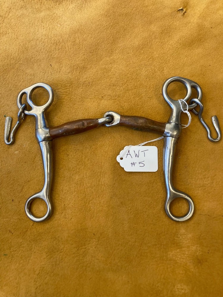 Western Smooth copper mouth snaffle 5"