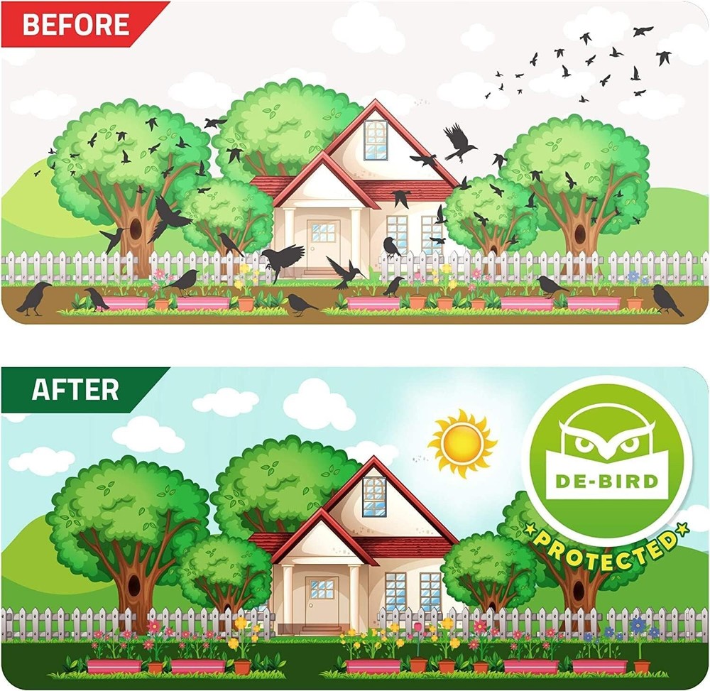 Versatile 125 ft Reflective Bird Control Tape - Easy Install for Any Property