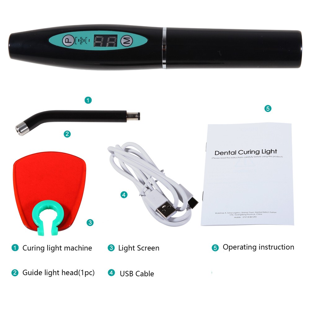 Cordless Dental LED Cure Curing Light Lamp 5W 2000mw Wireless Resin Cure Tools