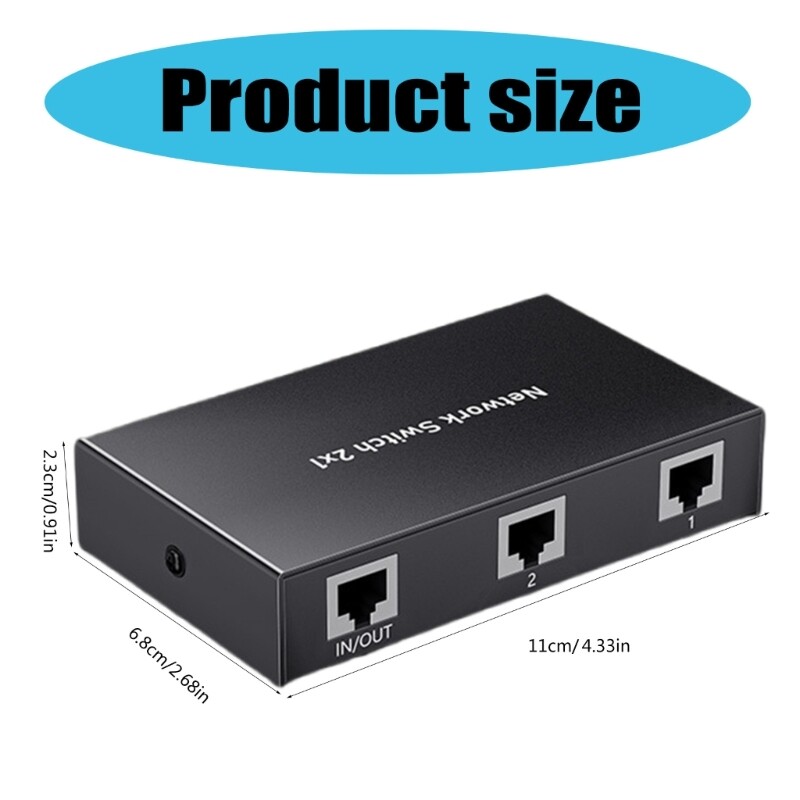 RJ45 Networking Switching Selector Switching Box 2 Port Sharing Switching Box