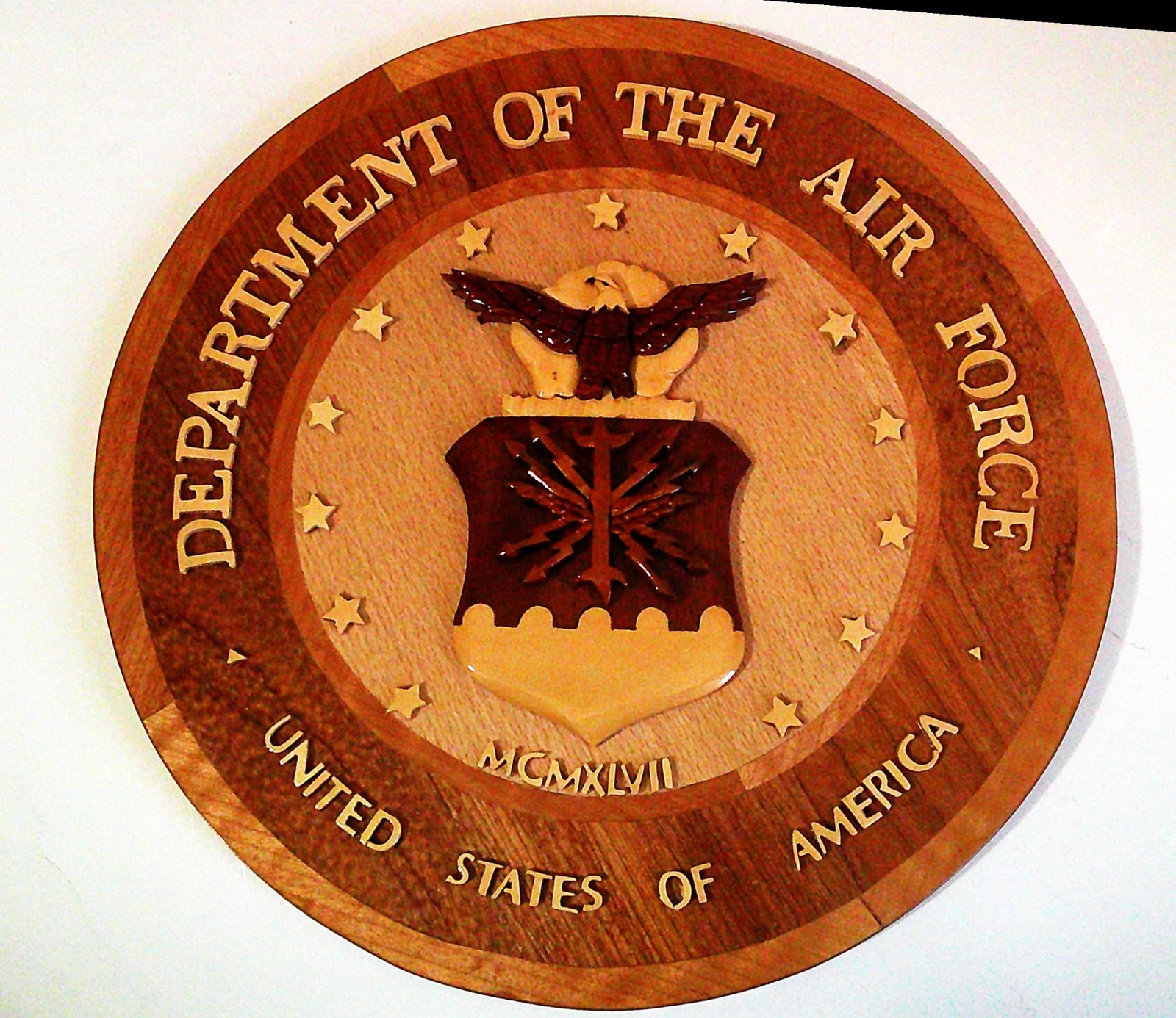 United States Air Force Wooden Military Wall Plaque 11.5"