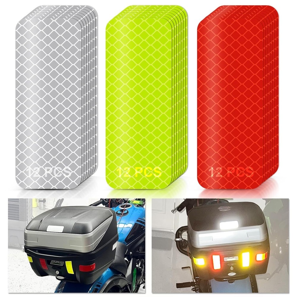 Reflective Stickers, 36 PCS High Visibility Reflective Tape Waterproof Reflec...
