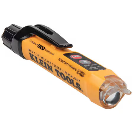 Klein Tools Ncvt3p Dual Range Non-Contact Voltage Tester With Flashlight, 12 -