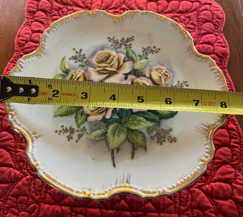 Vintage Dessert Stand - Yellow Roses