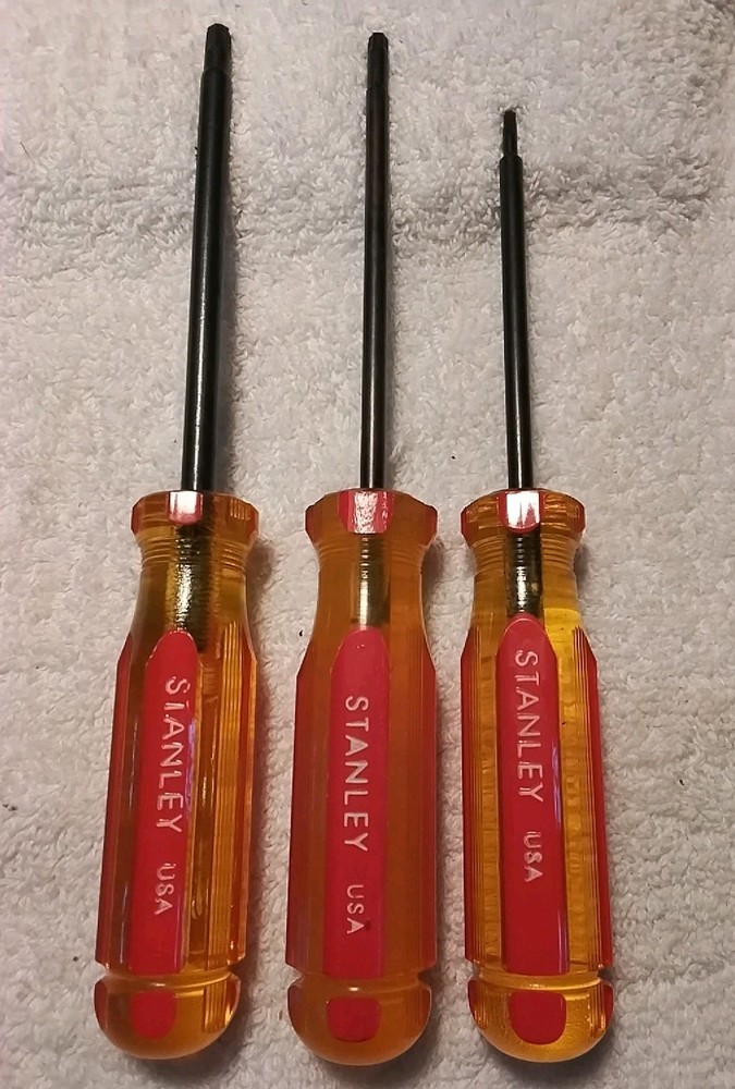 3pc STANLEY TORX SCREWDRIVER HANDLE SET USA 🇺🇸