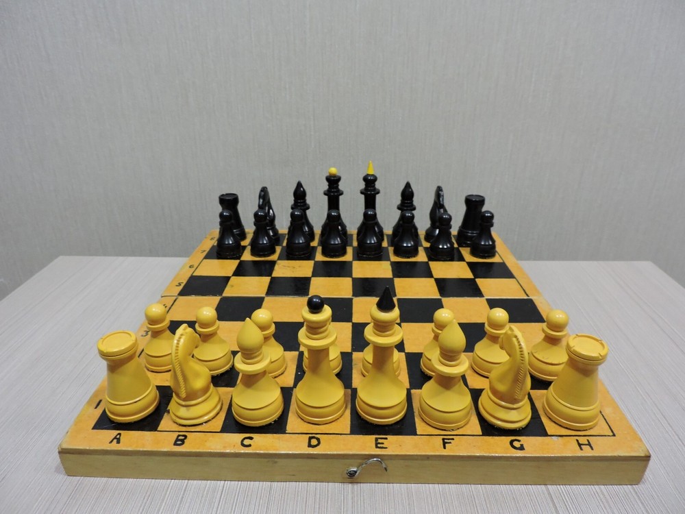 Rare Bakelite Vintage Chess Set Soviet USSR