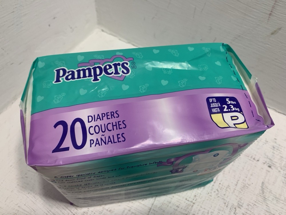 Vintage 1999 Pampers Size P 20ct