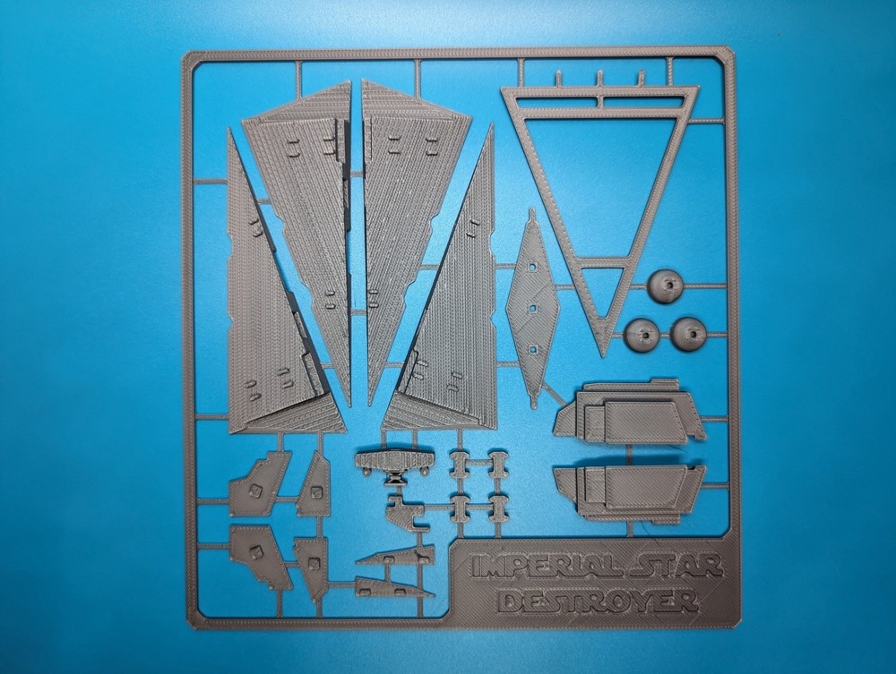 Imperial Destroyer Unassembled Kit Gray Plastic Model