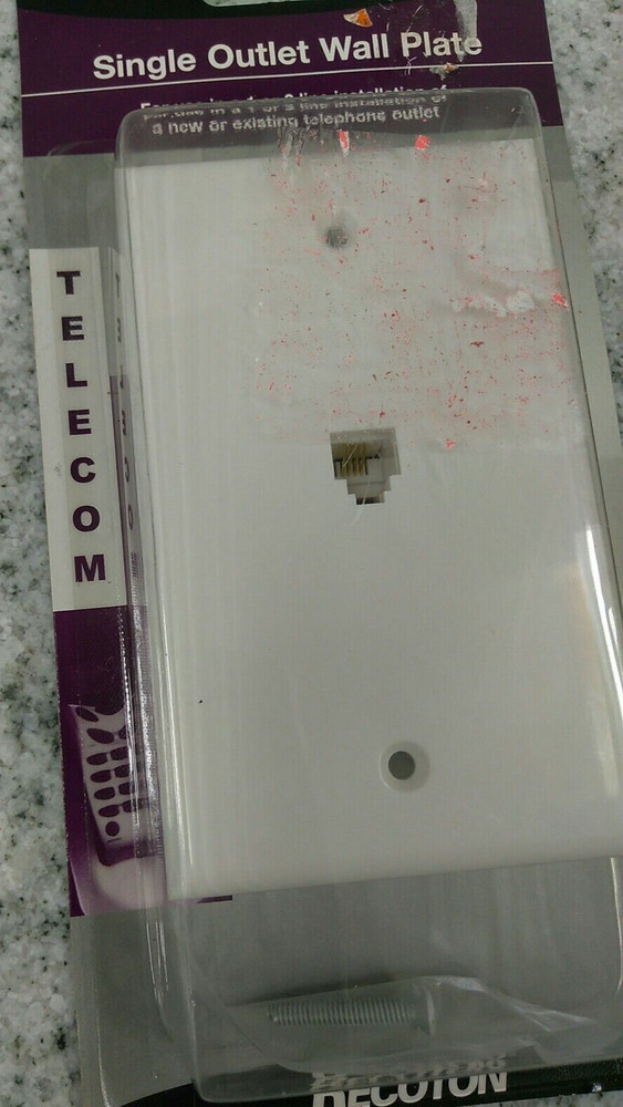 Recoton / T23WHITE / Single Outlet Wall Plate TELECOM (L17LOBBY
