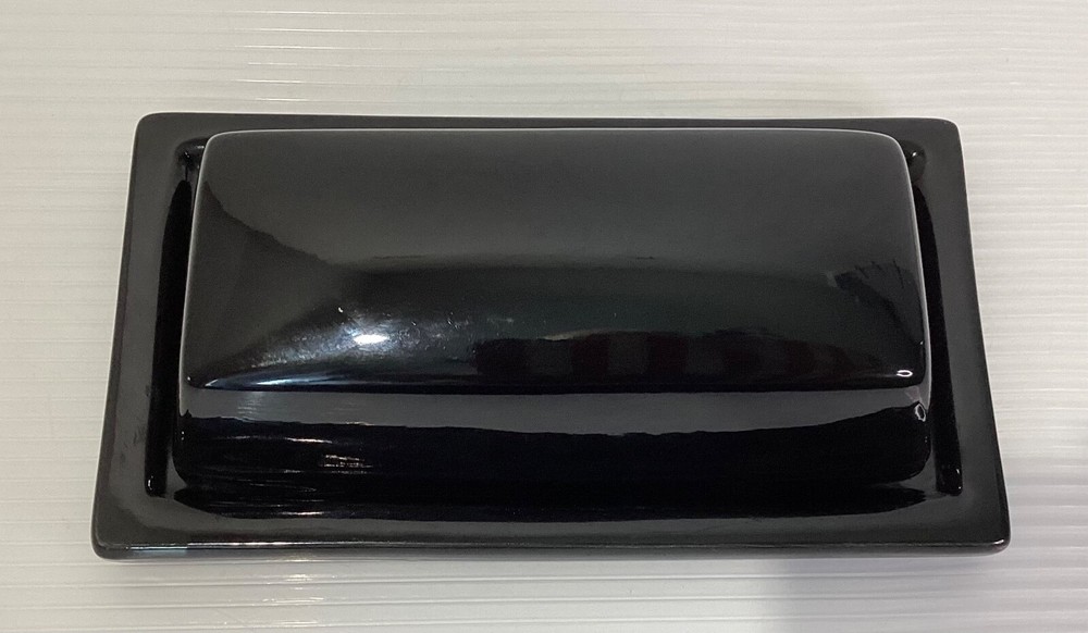 Oggi Butter Dish Ceramics Black