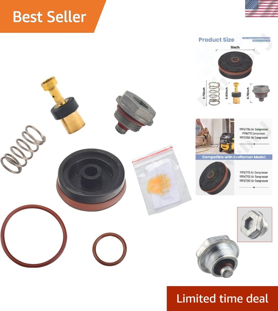 N008792 Air Compressor Regulator Repair Kit - Compatible with Multiple Models