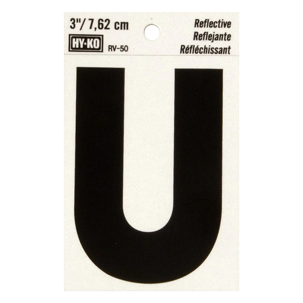 Hy-Ko™ 3" Reflective Letter U (10 pcs.)