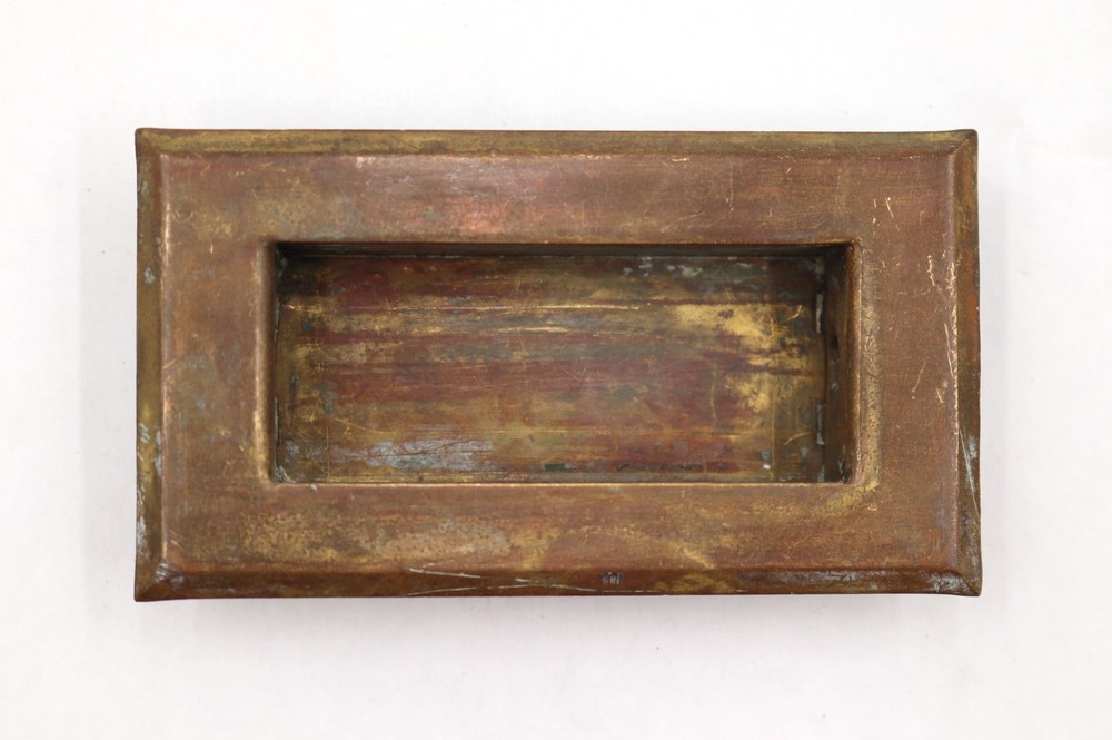 Vintage 3.25 in. Rectangular Brass Window Sash Lift