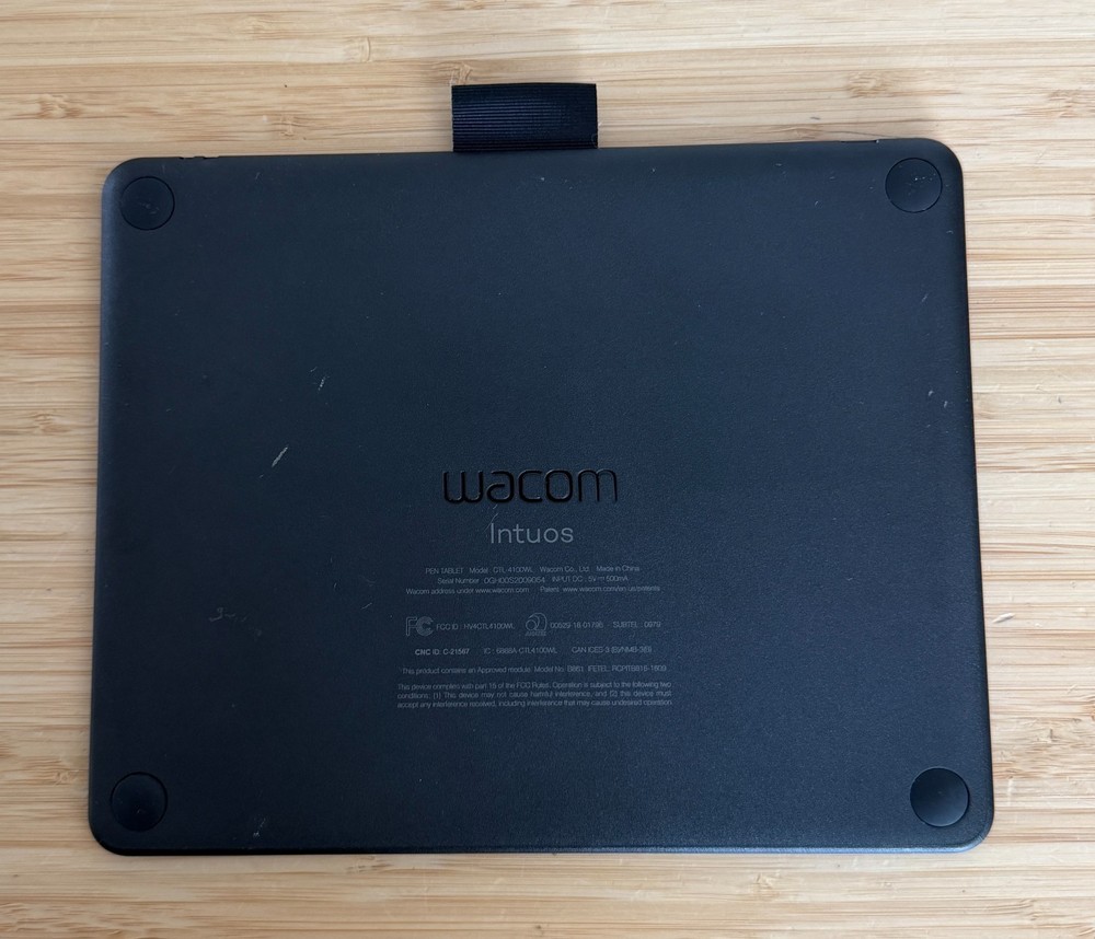 Wacom Intuos Wireless Drawing Tablet ONLY *TESTED* (CTL-4100WL) *NO PEN* NICE!