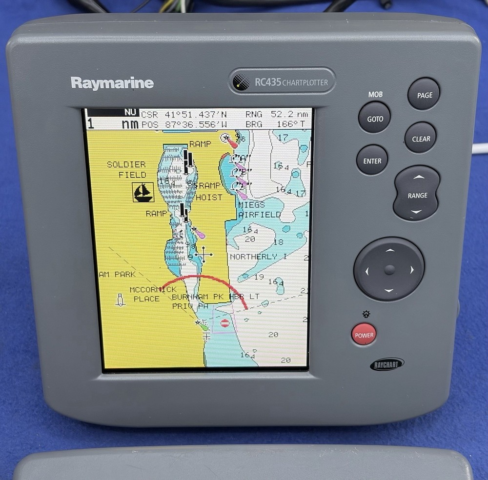 Raymarine RC435 GPS Chartplotter Display W/ Cover; Fully Tested & Working