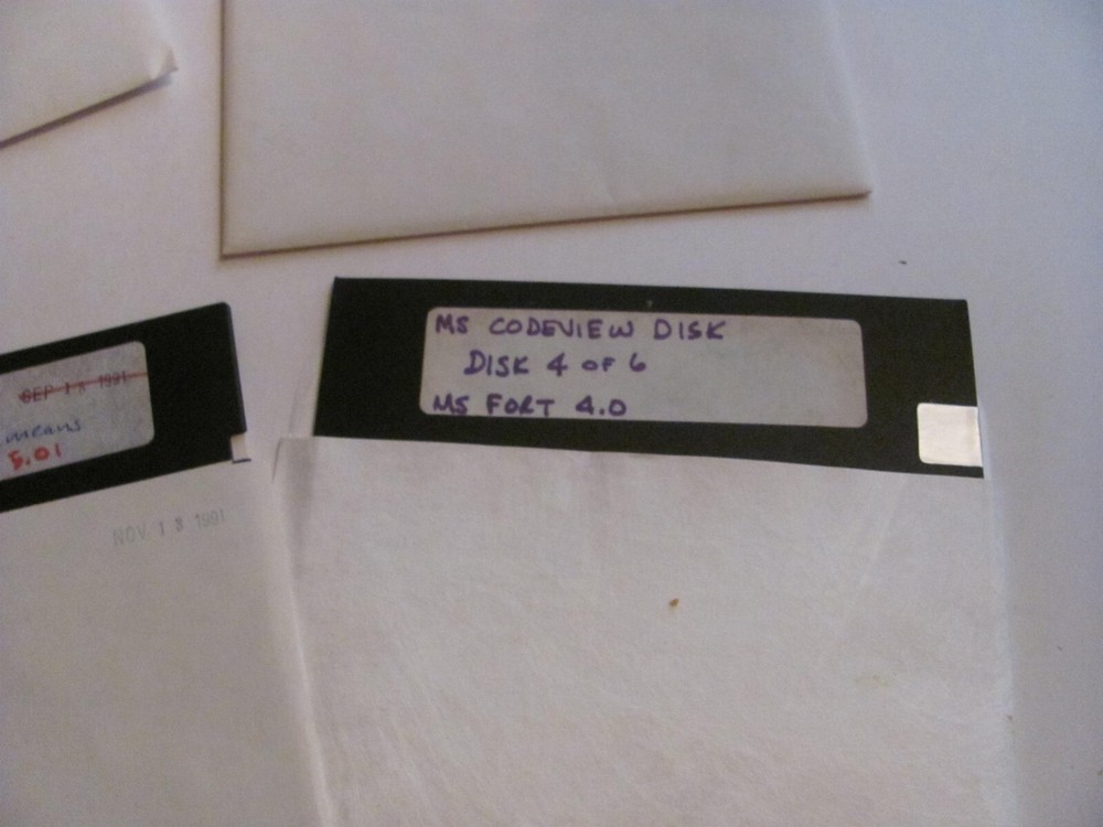 VINTAGE COMPUTER FLOPPY DISK LOT MS, FORTRAN, MISC.. 7 DISKS 1991