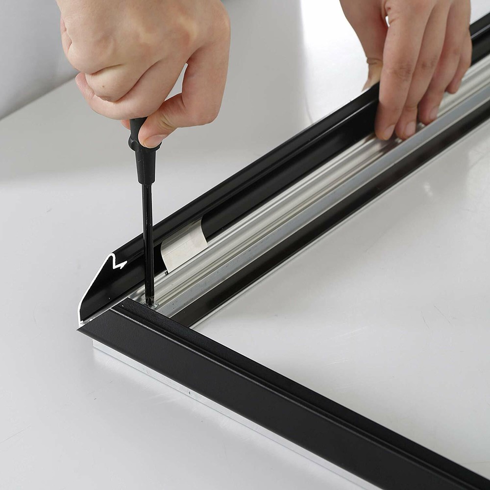Portable Snap Poster Frame 1.25" Aluminum Front Loading Wall Mount 30x40 Black