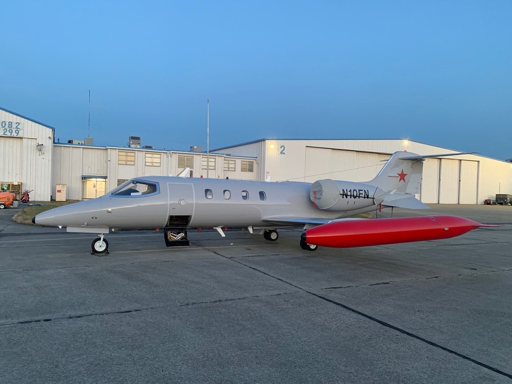 Learjet Patch with hook and loop closure on back C-21 USAF Business Jet