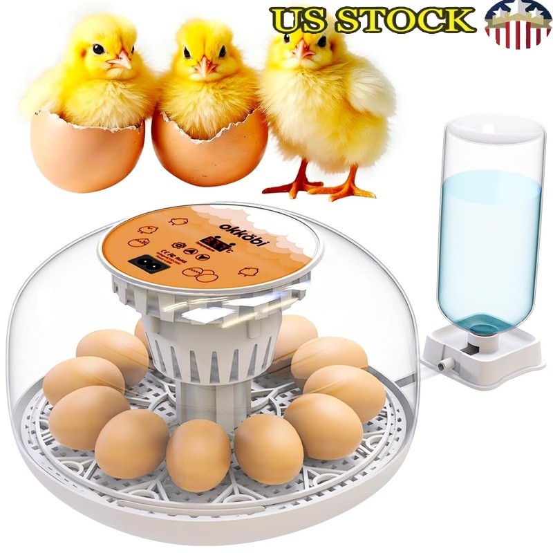 Automatic Chicken Egg Incubator Humidity Control LED Display Egg Turner 360 View