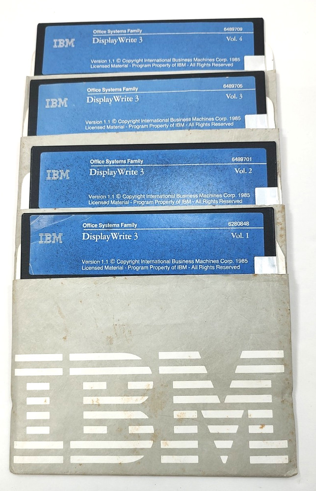 IBM Display Write 3 Version 1 . 1   - 5.25 floppy Media