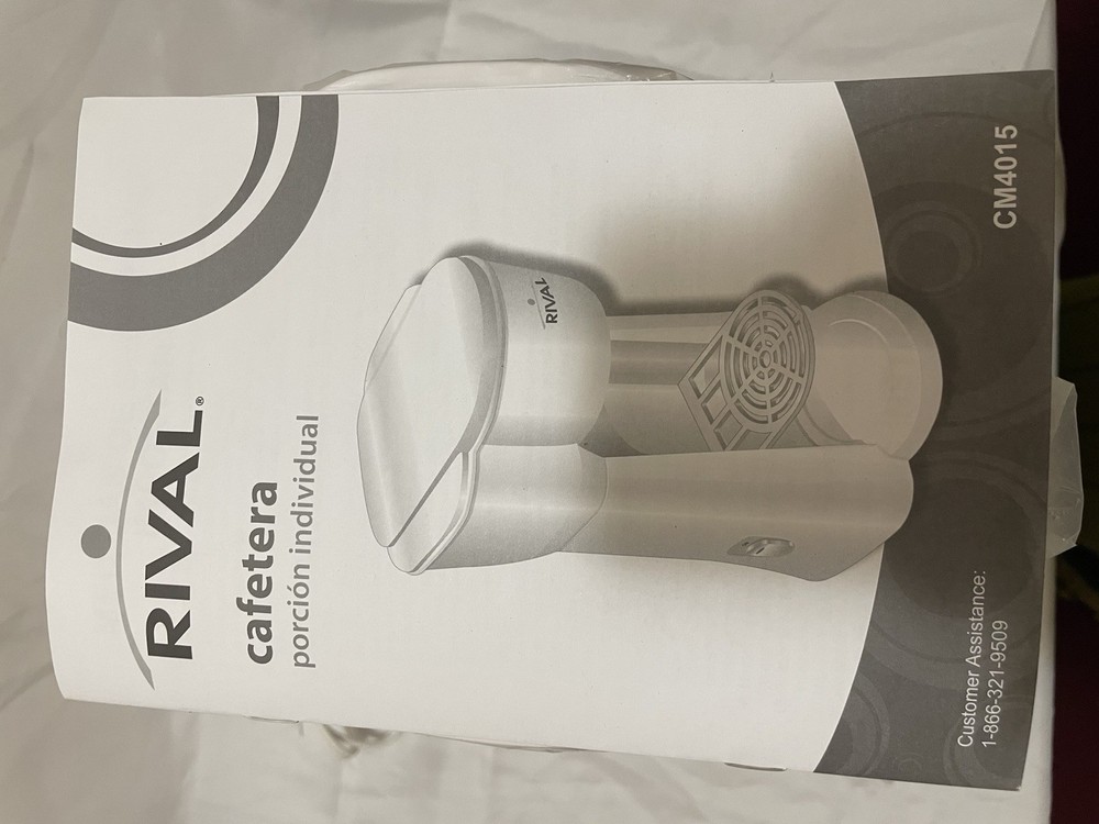 Rival CM4015 Single Serve Coffee Maker White Permanent Filter Removable Basket