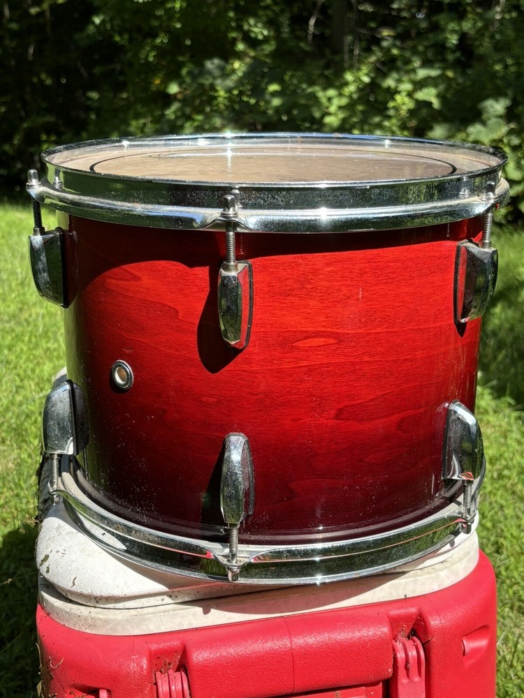 Pearl Export Transparent Ruby Red Fade 12 Rack Drum