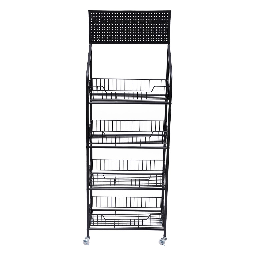Retail Display Rack, Stand Storage Shelf, Fruit Vegetable Snack Storage Shelf