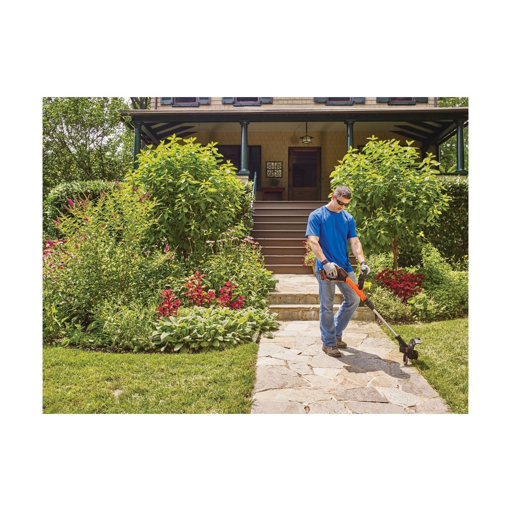BLACK+DECKER 20V* MAX String Trimmer and Edger, EASYFEED Weed Wacker, 12 Inch...