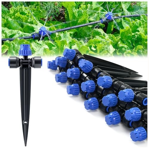 15 Piece Quick-Connect Drip Irrigation Emitters for Drip 15Pcs 8-Hole Dripper