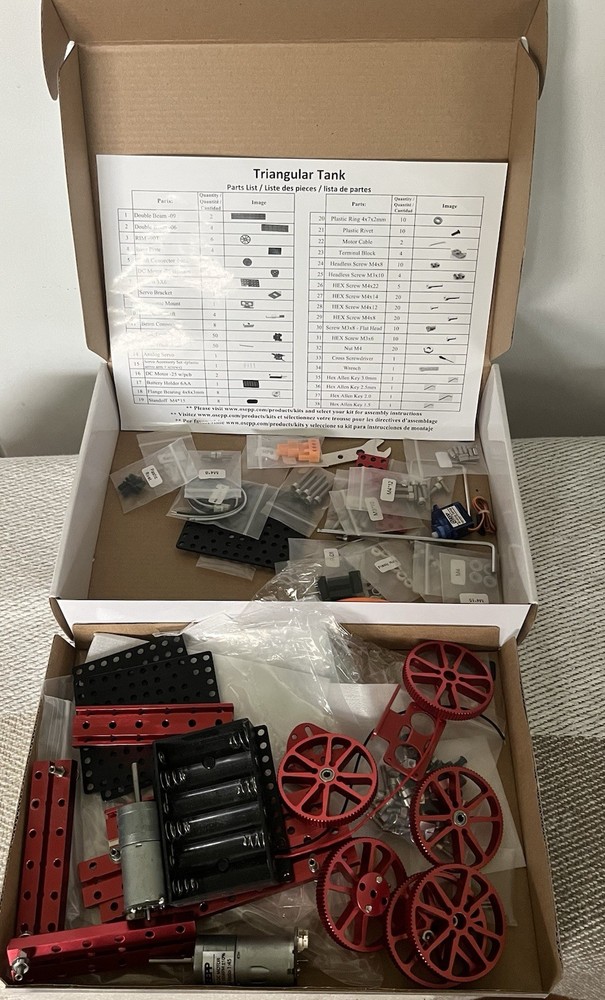 OSEPP Triangular Tank Robotic Mechanical Kit And Functionality Kit