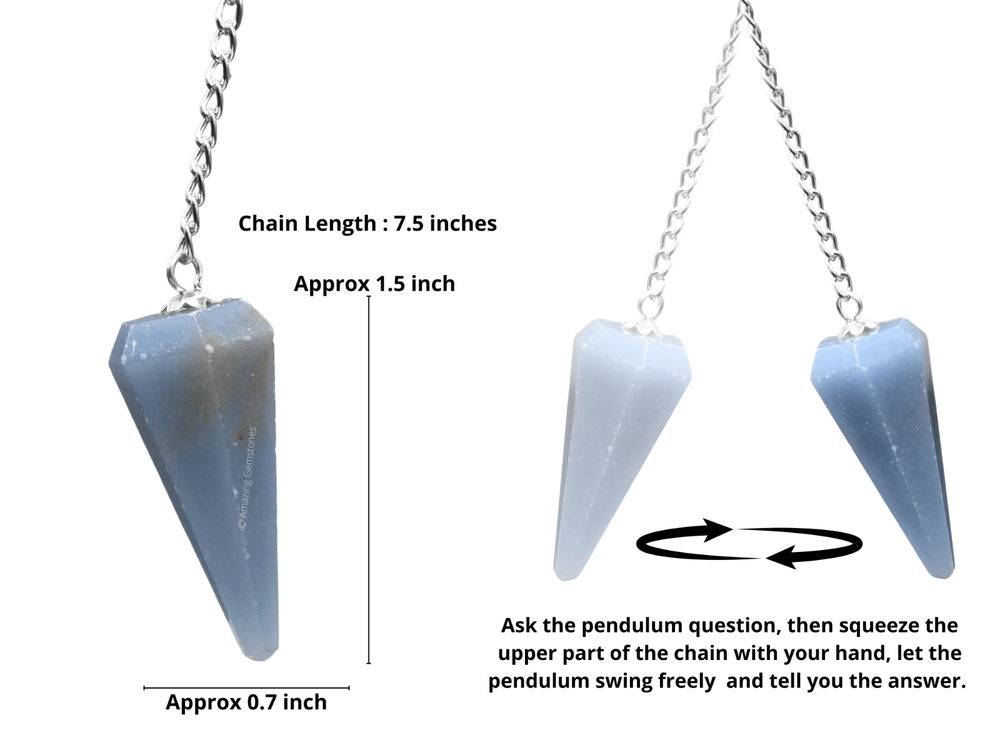 Angelite Dowsing Crystal Pendulum