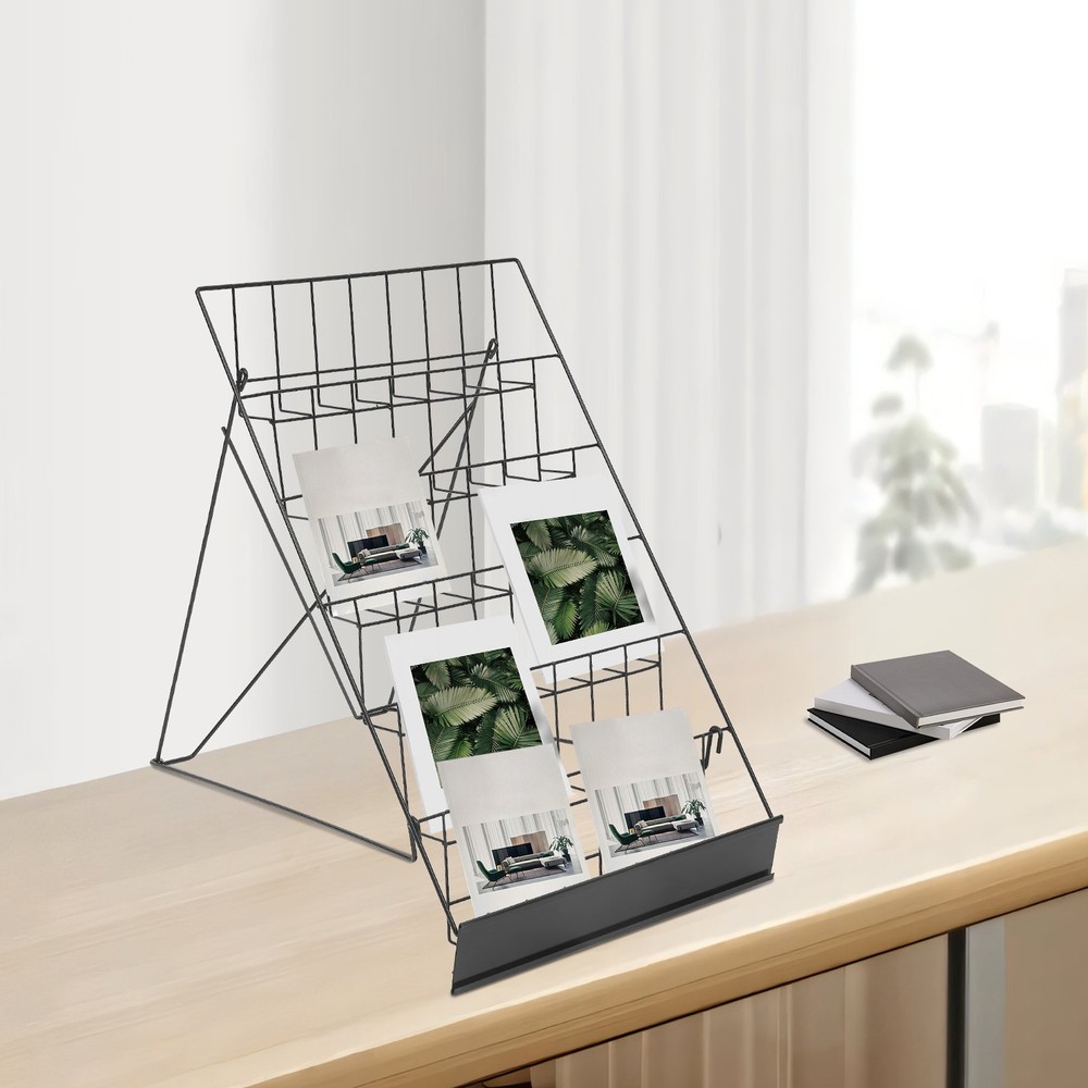 Desktop Wire Countertop Magazine Rack Book Display Rack Comic Book Display Rack