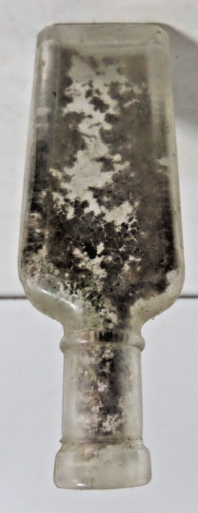 old medicine unmarked bottle antique EMPTY