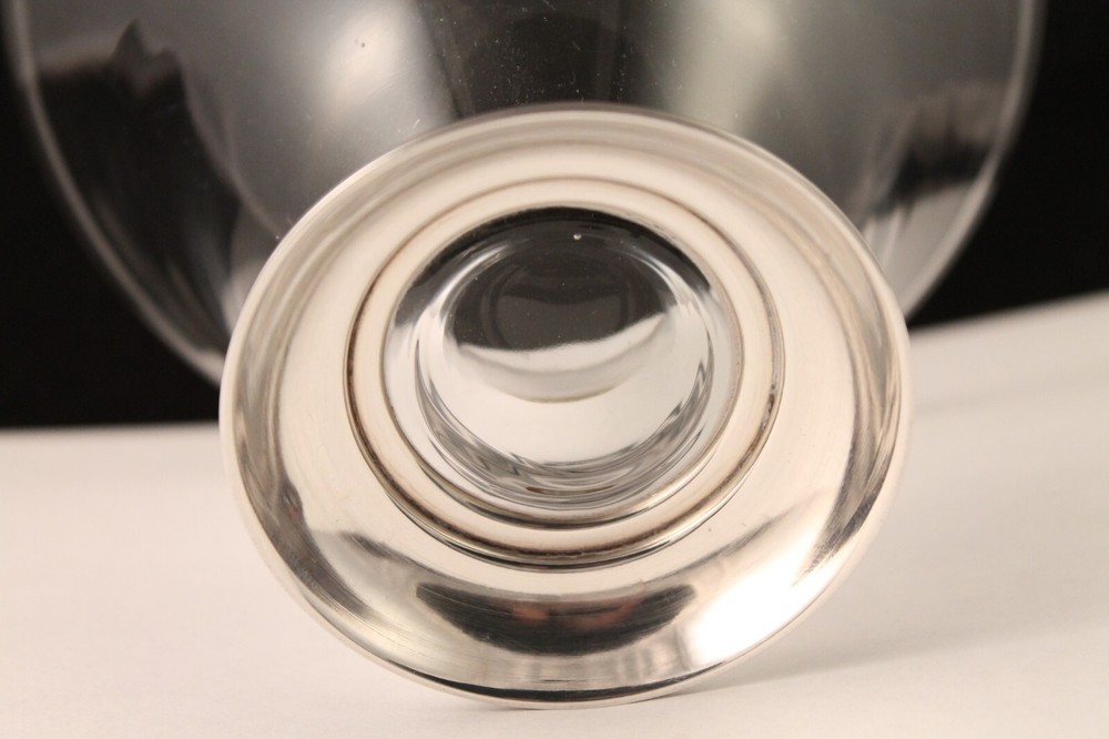Frank M Whiting & Co Sterling Silver Glass Candy bowl