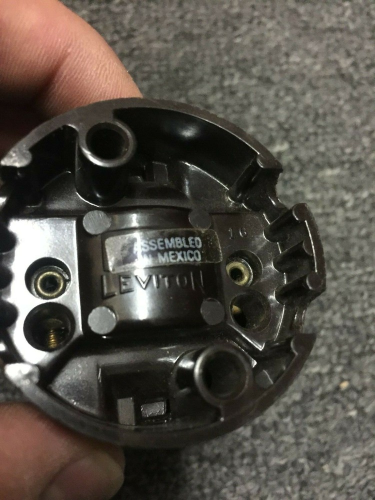 Vintage Leviton Brown Bakelite Round - Single-Pole Switch -