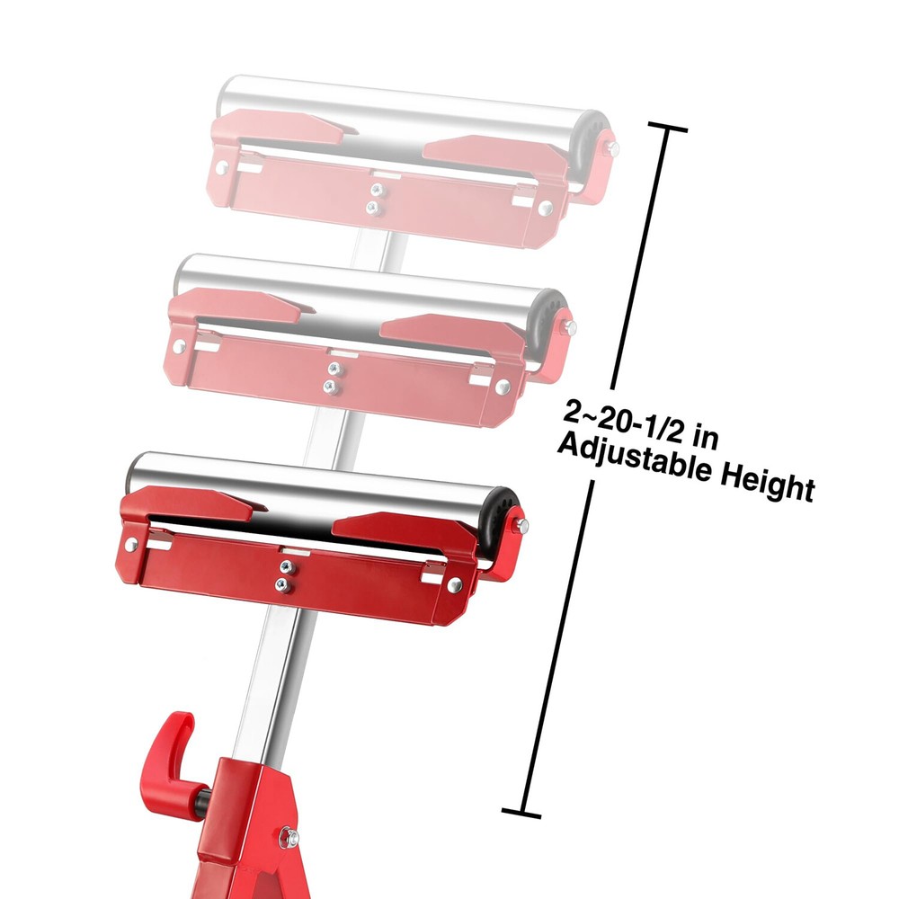 WORKPRO Adjustable Folding Roller Stand Height Heavy Duty 250LBS Load MAX 2-Pack