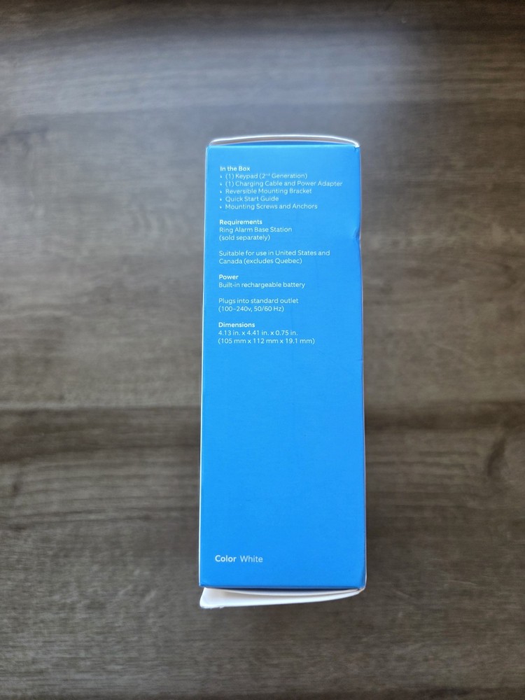 New Ring Alarm Keypad 2nd Gen Mountable Wireless