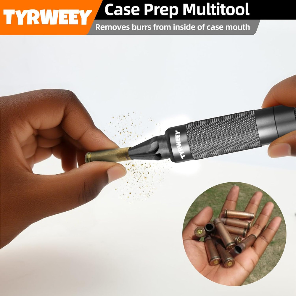 Case Prep Multitool, Case Chamfer Deburring Tools for Reloading, Primer Pocket R