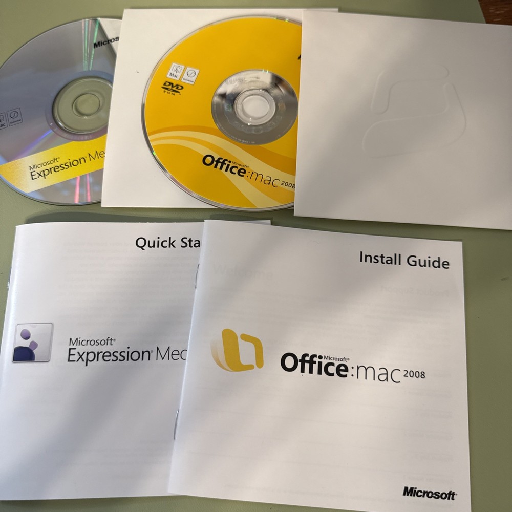 Microsoft Office Mac 2008 Special Media Edition with Expression Media Retail Box