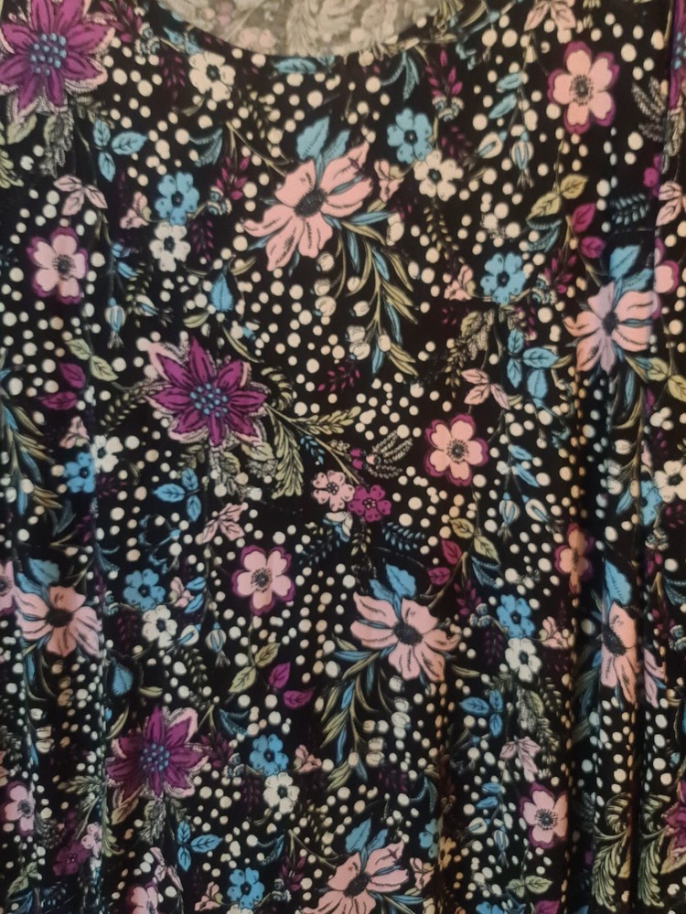 2PK STUDIO TOPS BLACK AND MULTICOLOURED SIZE 16-18