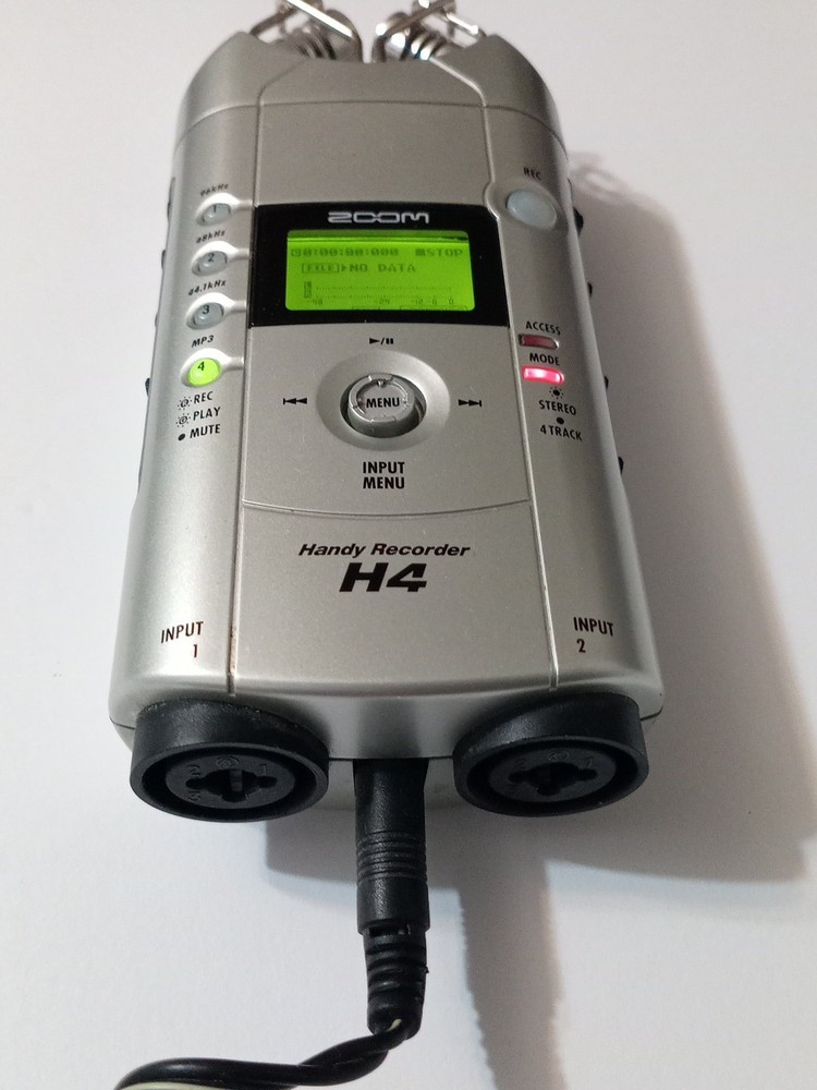 Zoom H4 Handy Digital Recorder + power adapter case memory .