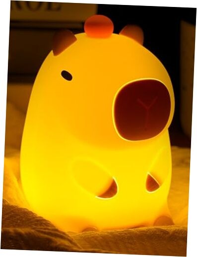 Night Light, Cute Lamp, Silicone Dimmable Nursery Nightlight, Capybara