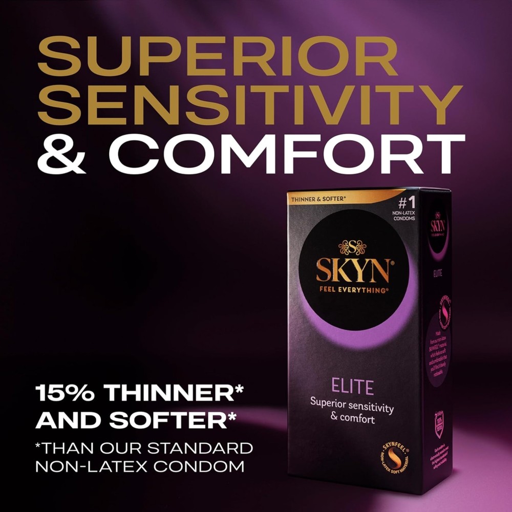 Elite Ultra-Thin 10 Count Polyisoprene Condoms - Luxurious Lubricated Experience
