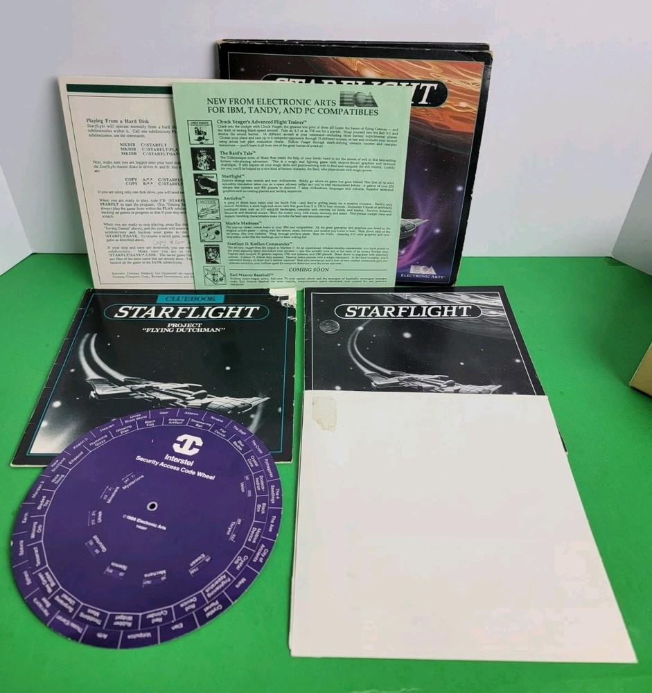 1986 Starflight PC Computer Game by Electronic Arts, IBM & Tandy