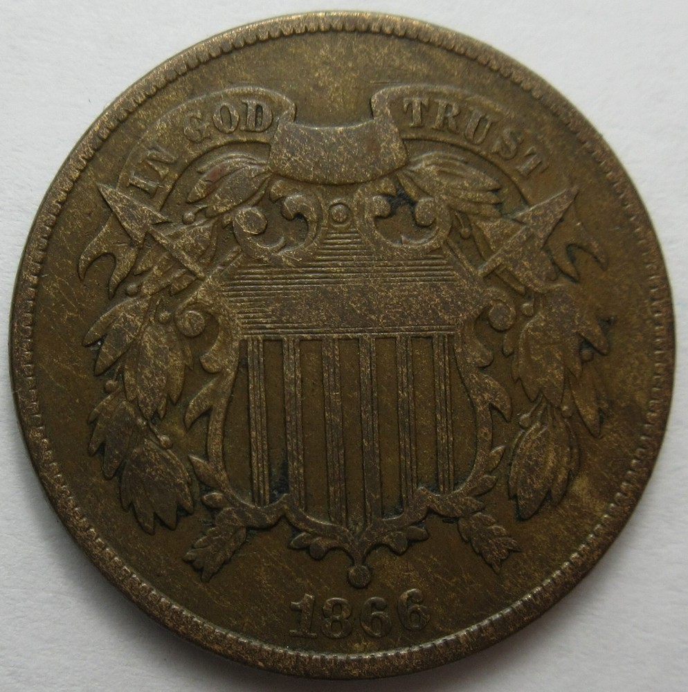 1866 Two Cent -XF- (#1213c)